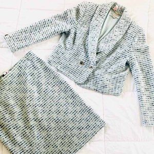 St. John Couture Marie Gray Jacket and Skirt